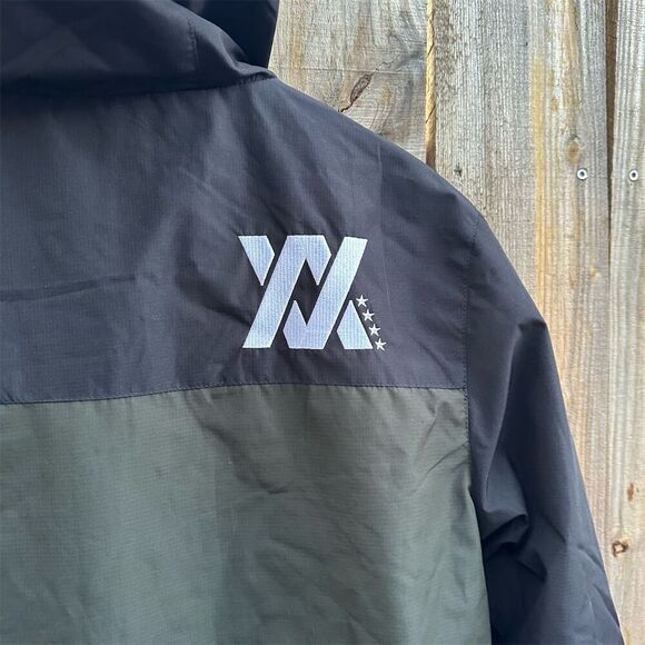 Dixxon Men's Windbreaker Jacket Black/Olive Size S Hooded Lightweight - Picture 3 of 6